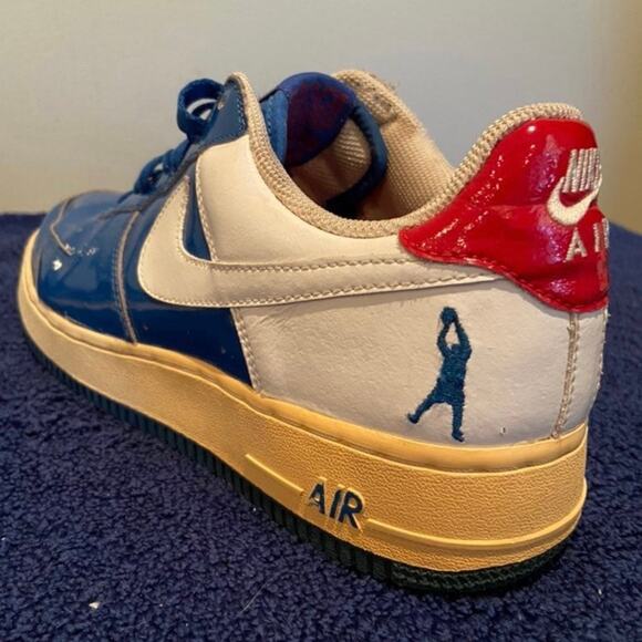 Nike Air Force One 1 2006 Men's 9 Low Sheed Blue And White Sneakers 306347-411 - Picture 7 of 12